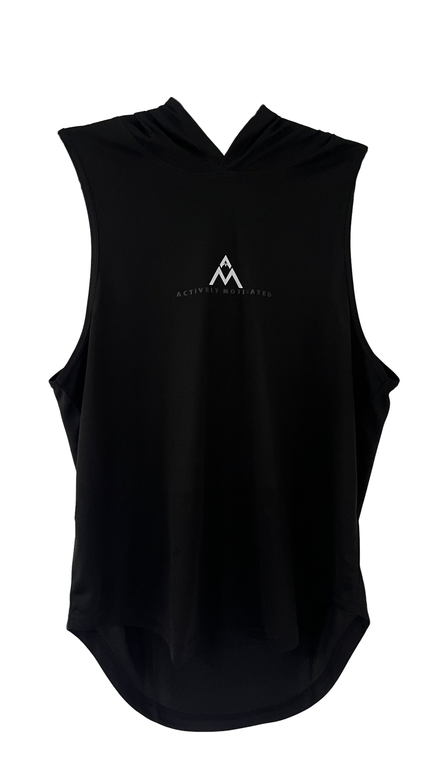 AM Hooded Active Vest (White Logo)