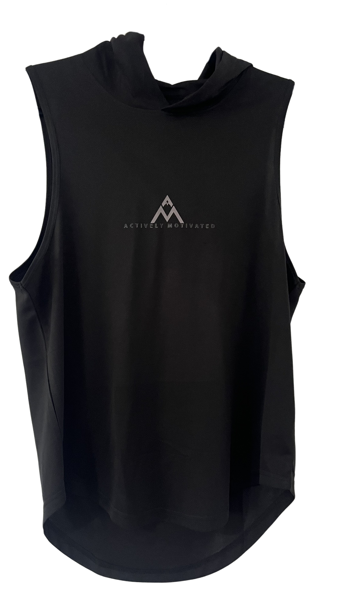 AM Hooded Active Vest (Grey Logo)