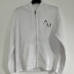 White Hoodie With Bold Front AM Logo