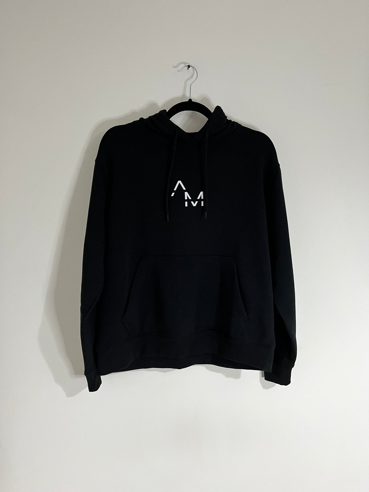 Black AM Throw Over Hoodie (2023 Bold Logo)