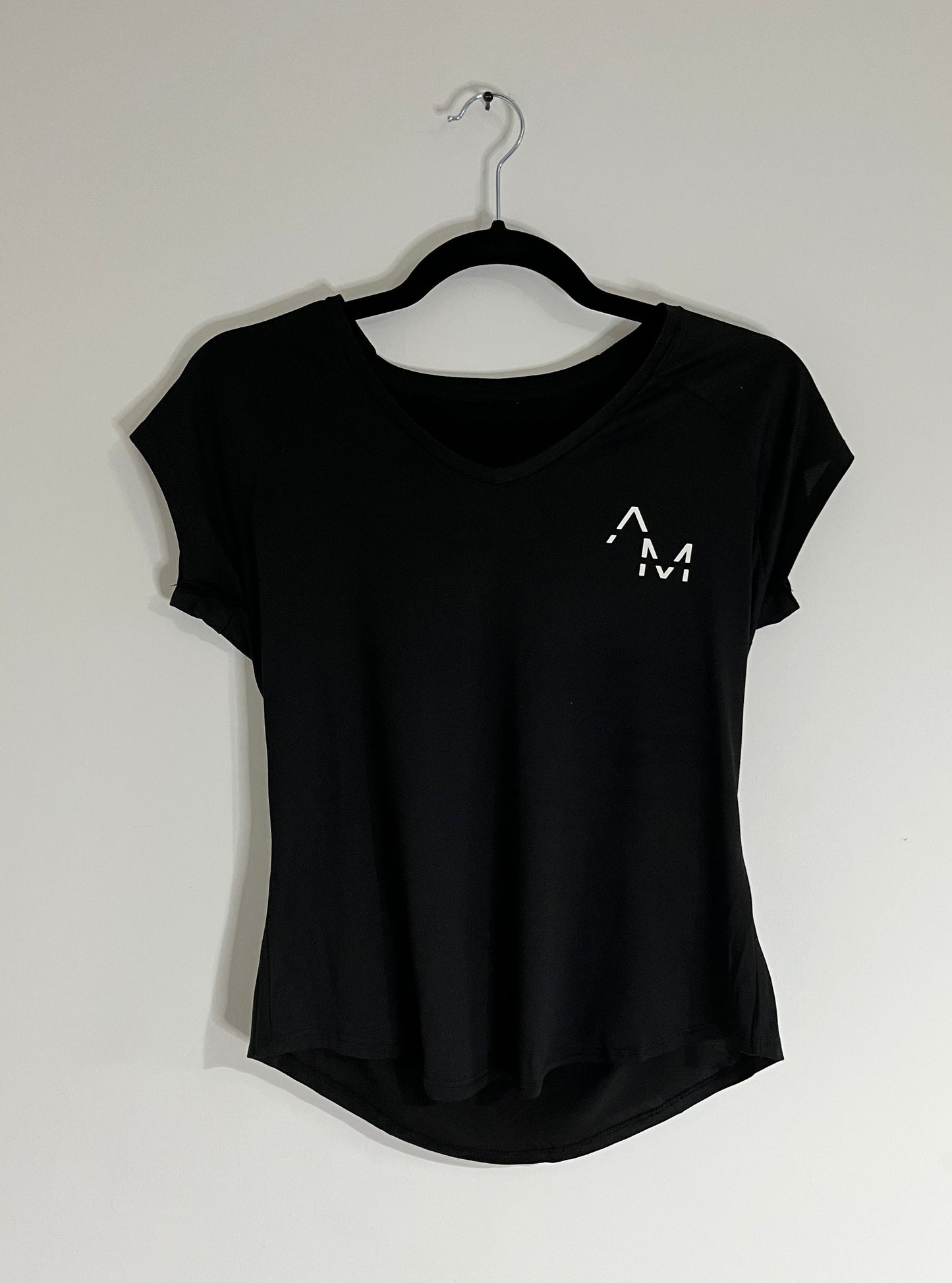 Black Short Sleeve Loose Fit Active T (New bold logo)