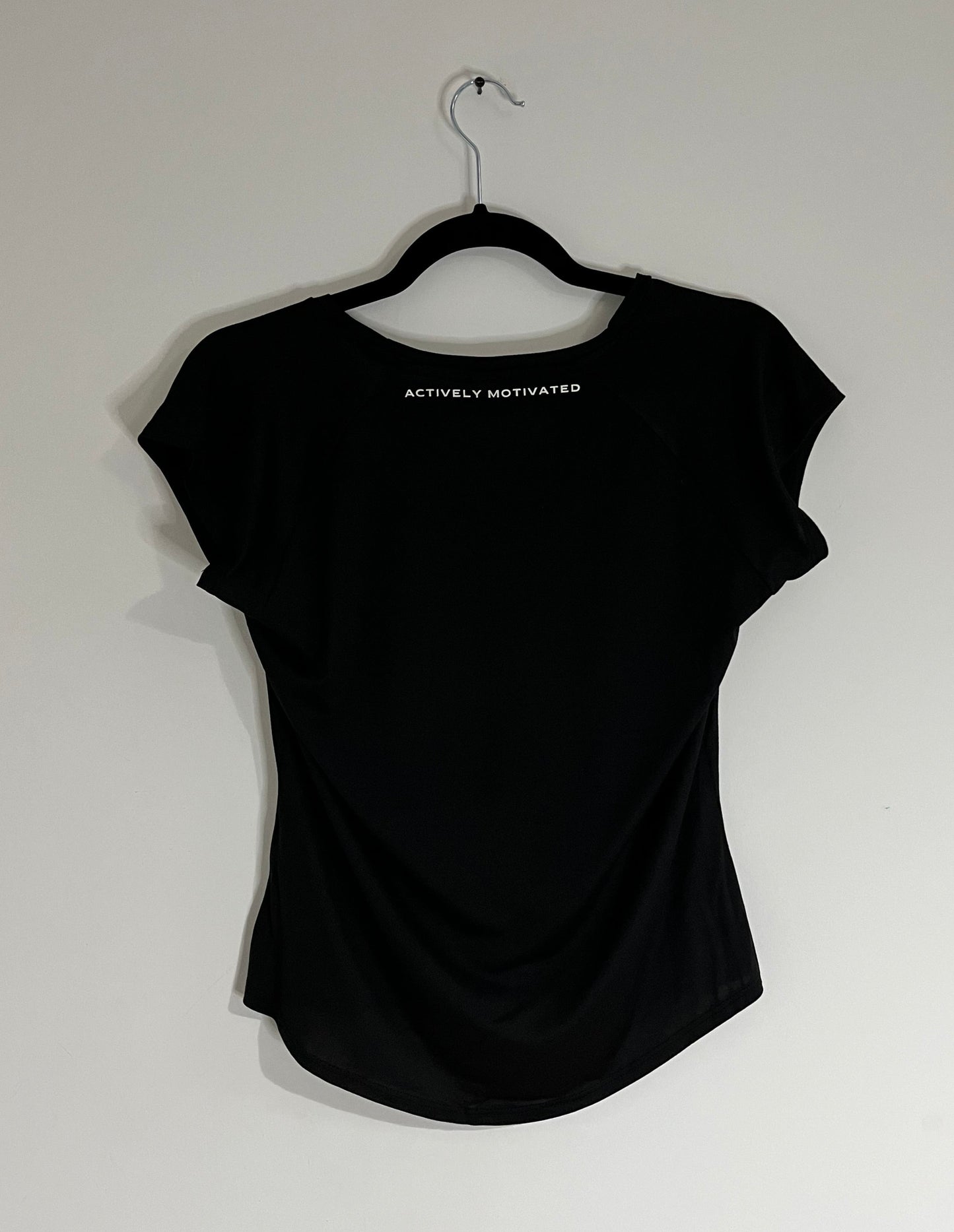 Black Short Sleeve Loose Fit Active T (New bold logo)