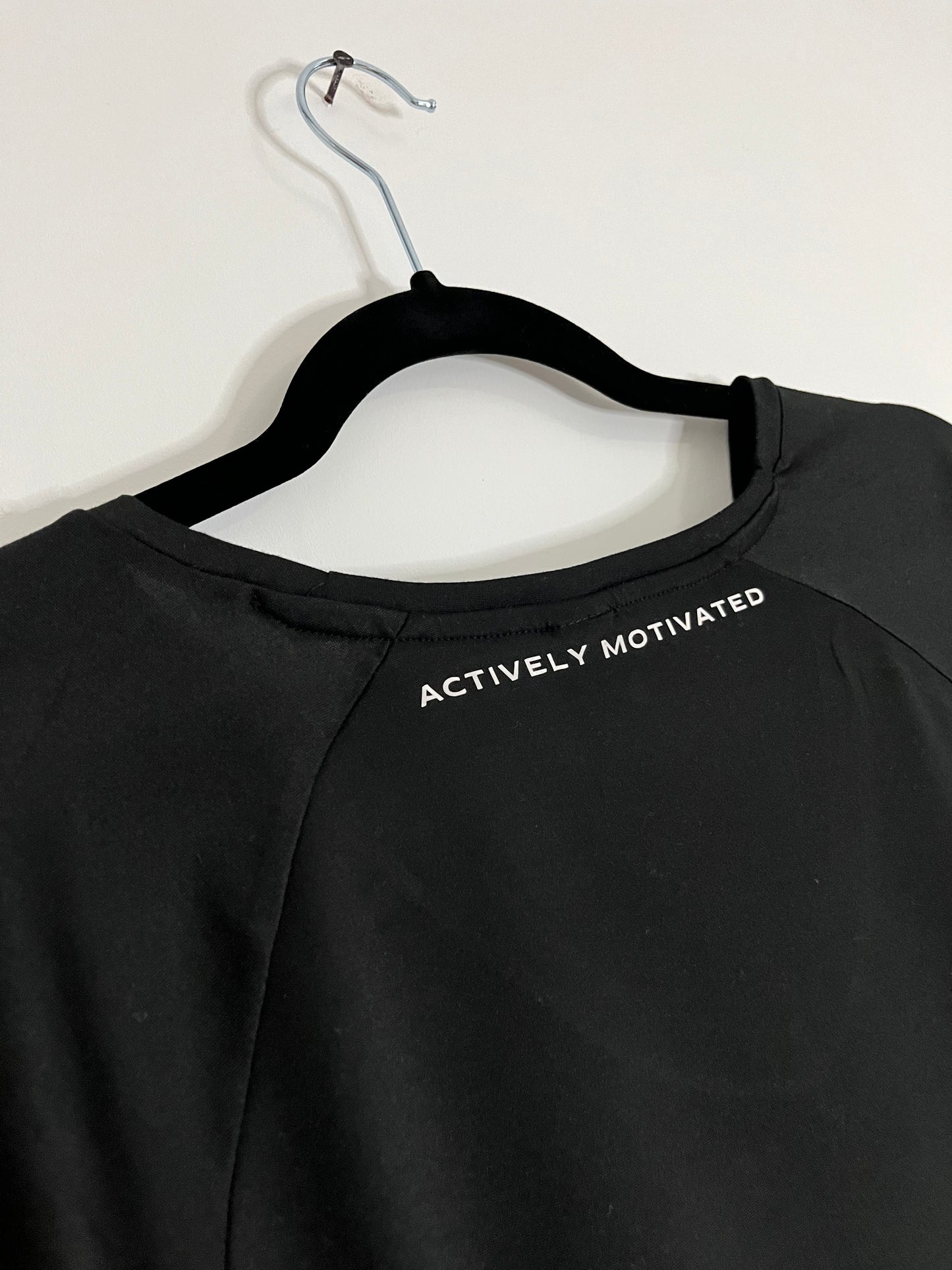 Black Short Sleeve Loose Fit Active T (New bold logo)