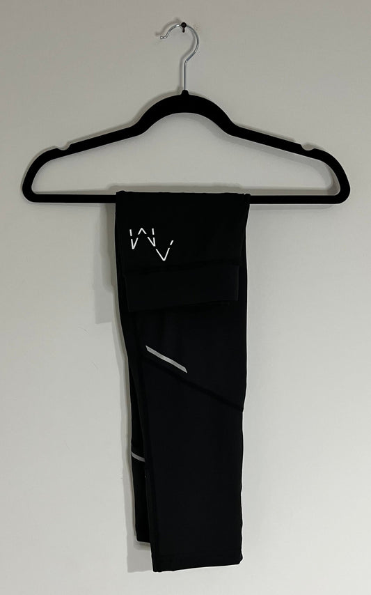 Black AM 3 Quarter Length Leggings (New Logo)