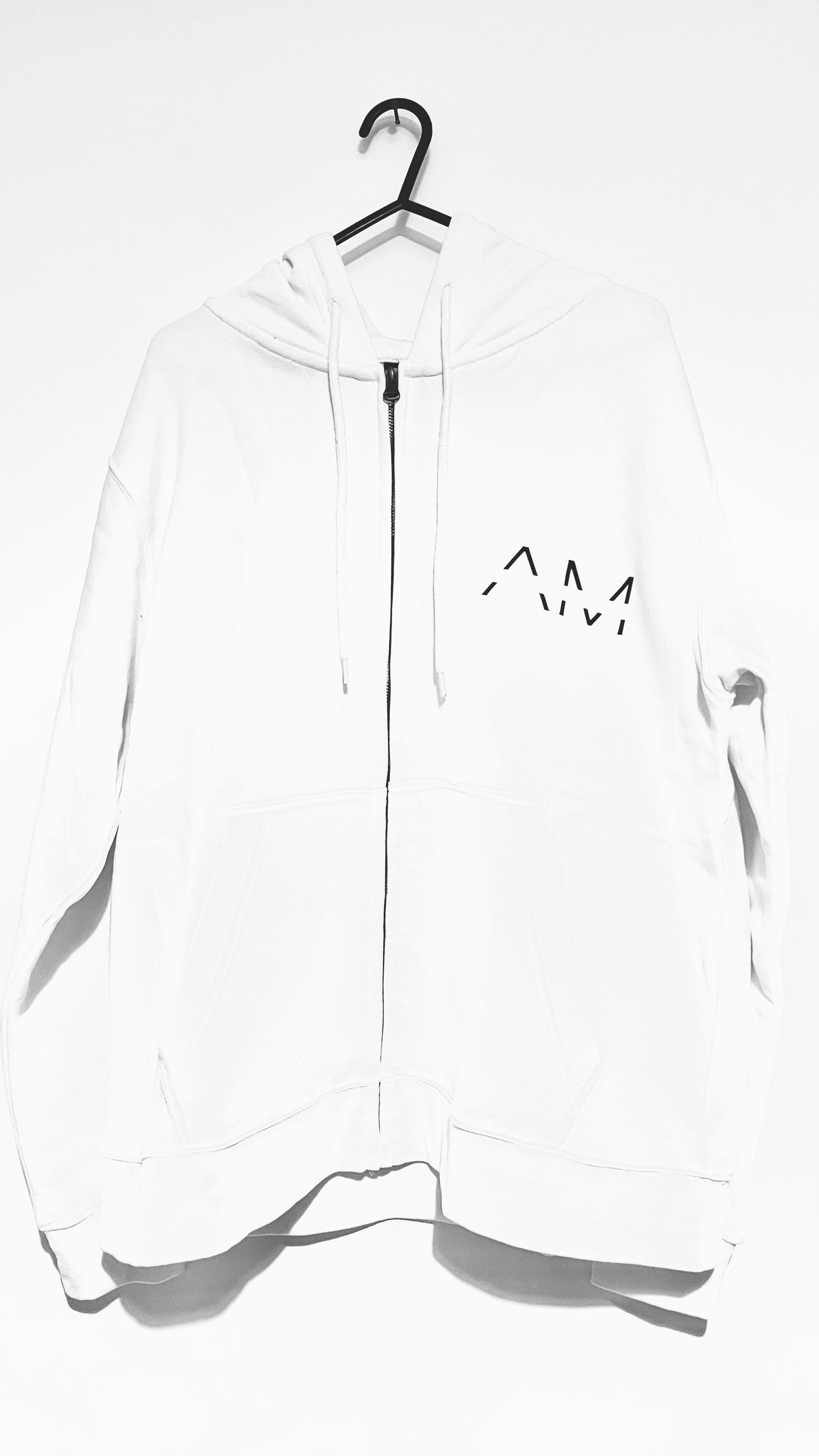 Original AM Logo White Hoodie (BIG Back Logo)